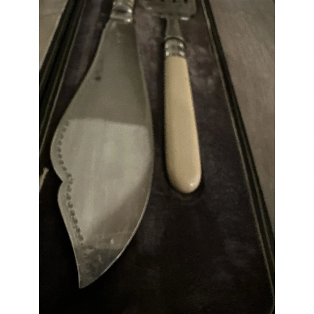 Antique Vintage A&D S Fish Serving Knife And Fork Set, Cutlery Flatware‎